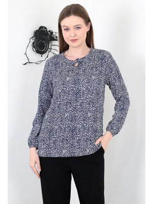 Bürümcük Mavi Bağcıklı Yaka