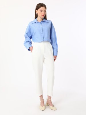 Off White Pens Detaylı Klasik Pantolon Off White Pens Detaylı Klasik Pantolon