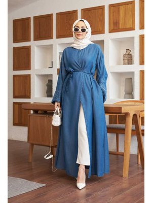 Koyu Mavi Tensel Abaya Koyu Mavi Tensel Abaya