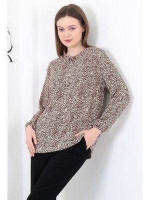 Bürümcük Kahve Bağcıklı Yaka