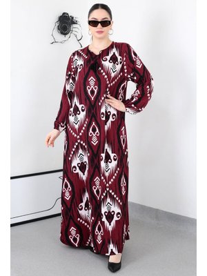 Kırmızı Boho Püsküllü Battal Kırmızı Boho Püsküllü Battal