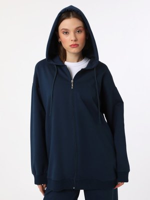 İndigo Yumuşak Tuşeli Fermuar Detaylı İkili Takım