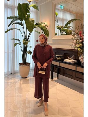 Bordo Ceketli Tulum Bordo Ceketli Tulum