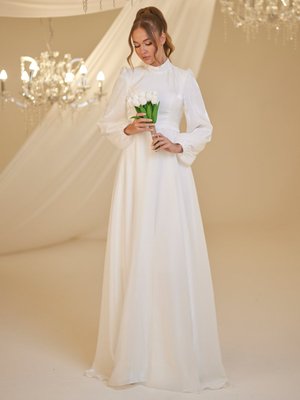 Beyaz Helin Nikah Abiye Elbisesi