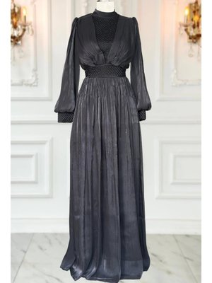 Siyah Efser Abiye Elbise