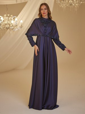 Lacivert Gülşah Abiye Elbise