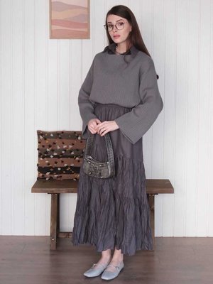 Antrasit Kraş Kat Kat Etek