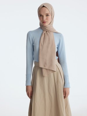 Kumtaşı İpeksi Jakar Geometrik Desen Şal Kumtaşı İpeksi Jakar Geometrik Desen Şal