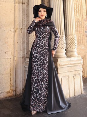 Frezya Abiye Elbise Antrasit