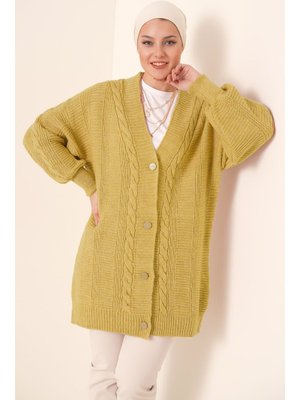 Hardal Sarısı Triko Hırka