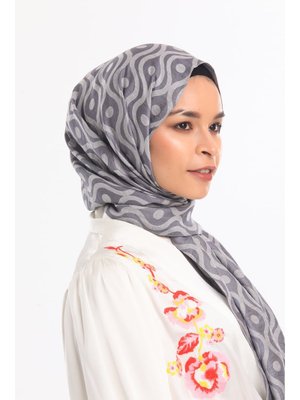 Füme Helezon Desen Jakarlı Modal Seri Şal Askısı İle Birlikte 75x200 Cm Gri Füme Helezon Desen Jakarlı Modal Seri Şal Askısı İle Birlikte 75x200 Cm Gri
