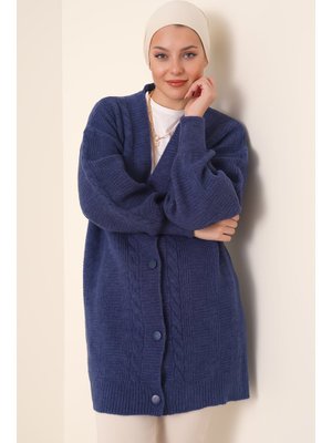 Lacivert Triko Hırka