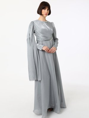 Gri Abiye Elbise Gri Abiye Elbise
