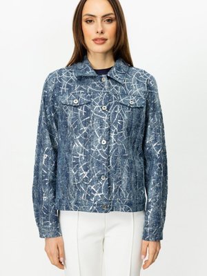 İndigo Pul İşlemeli Kot Mont İndigo Pul İşlemeli Kot Mont