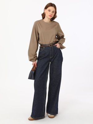 Vizon Balon Kollu Bluz / Gömlek