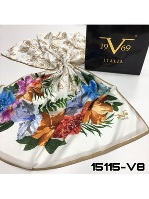 Çiçekli Desen Pavia Seri Şal Askısı İle Birlikte 90x200 Cm Beyaz Kahve Çiçekli Desen Pavia Seri Şal Askısı İle Birlikte 90x200 Cm Beyaz Kahve