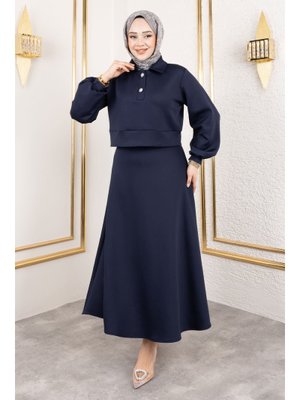 Lacivert Scuba Etekli Takım