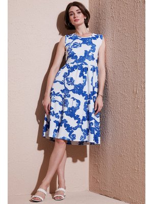 Ekru Saks Lela Elbise Ekru Saks Lela Elbise