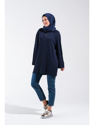 2255_reglan Kollu Minimal Baskılı Basic Oversize Rahat Kalıp Tunik 2255_reglan Kollu Minimal Baskılı Basic Oversize Rahat Kalıp Tunik