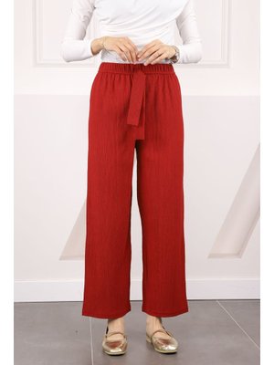 Bordo Bürümcük Bol Paça Pantolon Bordo Bürümcük Bol Paça Pantolon