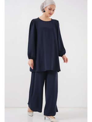 Lacivert Ayrobin Tunik Pantolon Alt Üst Takım Lacivert Ayrobin Tunik Pantolon Alt Üst Takım