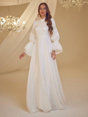 Beyaz İnci Abiye Elbise