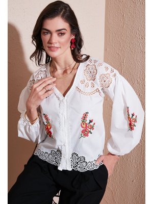 Beyaz Lela Gömlek
