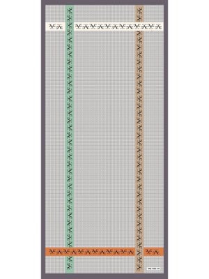 Gri Logolu Desen Pavia Seri Şal Askısı İle Birlikte 90x200 Cm