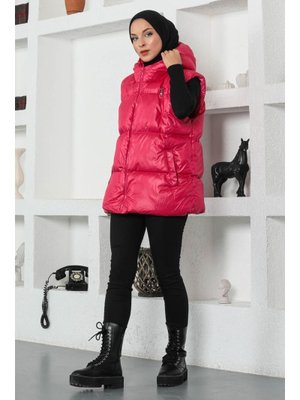 Pembe Boyfriend Şişme Yelek Pembe Boyfriend Şişme Yelek