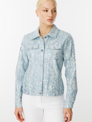 Mavi Pul İşlemeli Kot Mont Mavi Pul İşlemeli Kot Mont