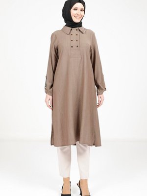 Vizon Kolu Apoletli Tunik Vizon Kolu Apoletli Tunik