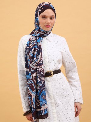 Etnik Desen Soft Şal Cok Renkli