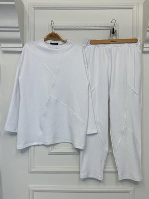 2228_dikiş Detaylı Oversize Eşofman Takım