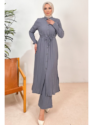 Gri Ersay Tunik Pantolon İkili Takım Gri Ersay Tunik Pantolon İkili Takım