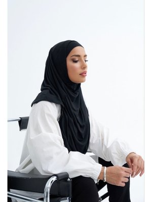 Siyah Solid Colors Lyocell Seri İkili Takım Bone