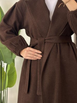 Kahverengi Esma Kaşe Kaban Kahverengi Esma Kaşe Kaban