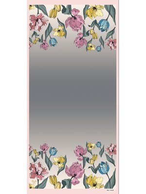 Pudra Çiçekli Desen Pavia Seri Şal Askısı İle Birlikte 90x200 Cm Gri Pudra Çiçekli Desen Pavia Seri Şal Askısı İle Birlikte 90x200 Cm Gri
