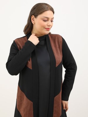 Orta Boy Bayan Hırka Kiremitsiyah