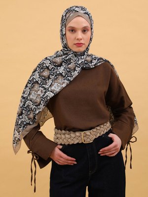 Etnik Desen Soft Şal Cok Renkli