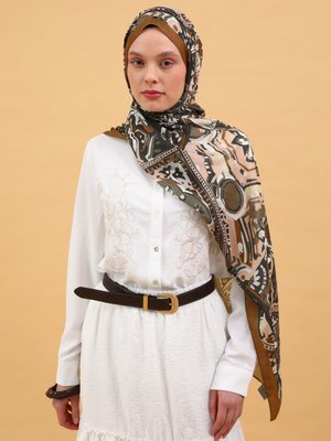 Etnik Desen Soft Şal Cok Renkli