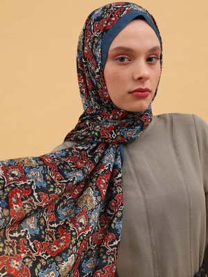 Etnik Desen Soft Şal Cok Renkli