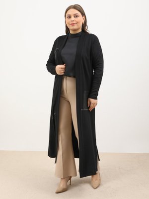 Siyah Uzun Boy Bayan Hırka