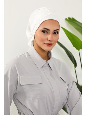 Ecru Aerobin Kumaş Hazır Türban,ht Ecru Aerobin Kumaş Hazır Türban,ht