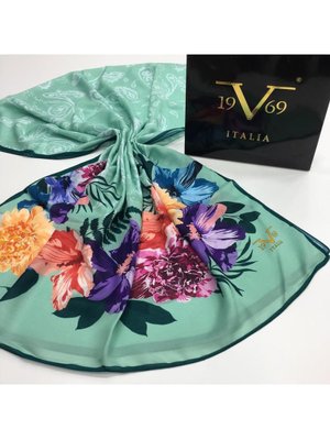 Su Yeşili Çiçekli Desen Pavia Seri Şal Askısı İle Birlikte 90x200 Cm Su Yeşili Çiçekli Desen Pavia Seri Şal Askısı İle Birlikte 90x200 Cm