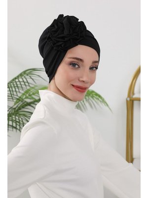 21o Siyah Dört Mevsim Kullanıma Uygun Güllü Bone,b 21o Siyah Dört Mevsim Kullanıma Uygun Güllü Bone,b