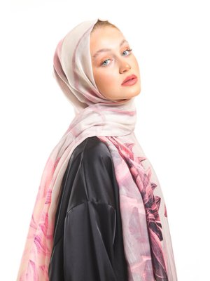 Geometrik Çiçekli Desen Pavia Seri Şal Askısı İle Birlikte 90x200 Cm Krem Pudra Geometrik Çiçekli Desen Pavia Seri Şal Askısı İle Birlikte 90x200 Cm Krem Pudra