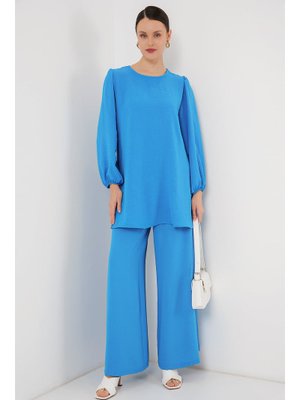 Mavi Ayrobin Tunik Pantolon Alt Üst Takım Mavi Ayrobin Tunik Pantolon Alt Üst Takım