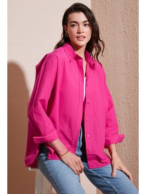 Fuşya Lela Gömlek