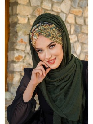 Etnik Desen Büzgülü Hazır Şal