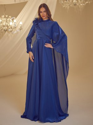 Lacivert Duru Abiye Elbise